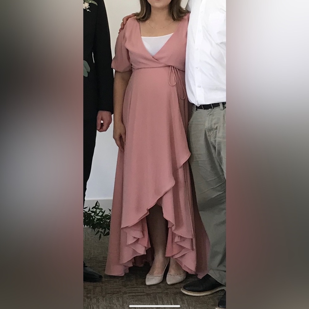 Fame and Partners Long Dress Blush Pink size 10